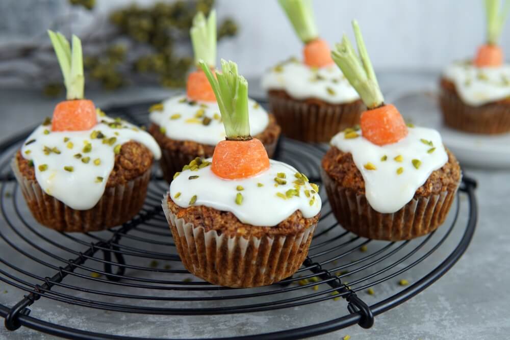 KAROTTEN MUFFINS MIT FROSTING Kind Of Vegan